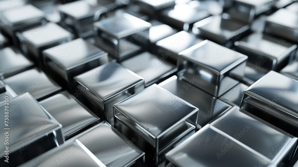 Obraz premium Silver color abstract shape background presentation design. PowerPoint and Business background.