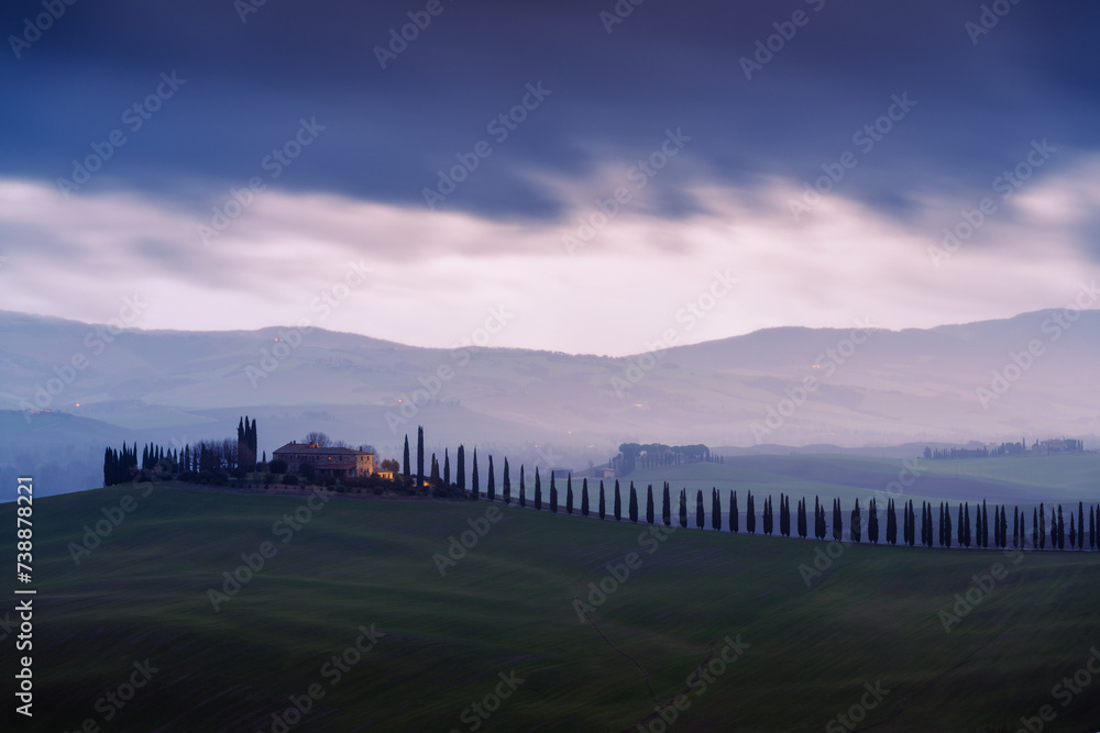 Stormy dawn in Tuscany