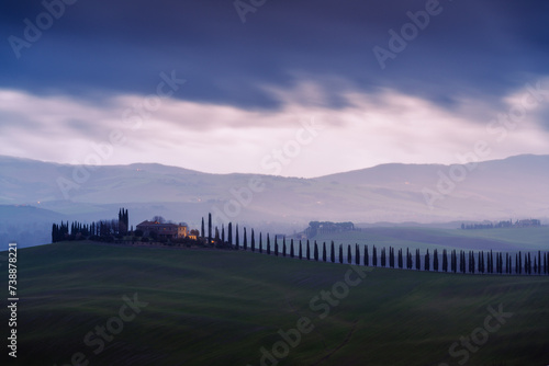 Stormy dawn in Tuscany