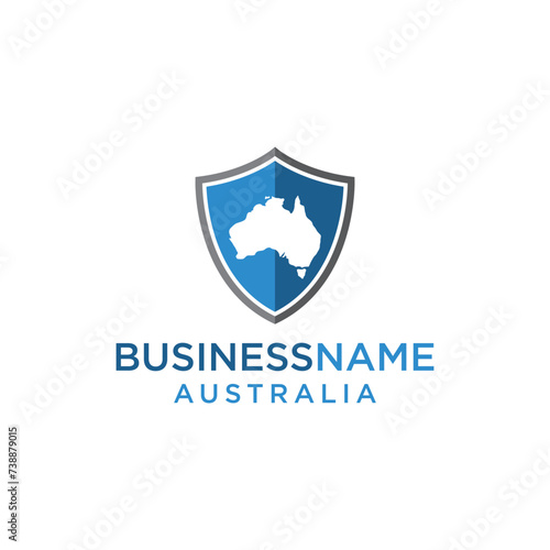 security australia logo design vector illustration