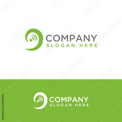hearing logo design vector illustration