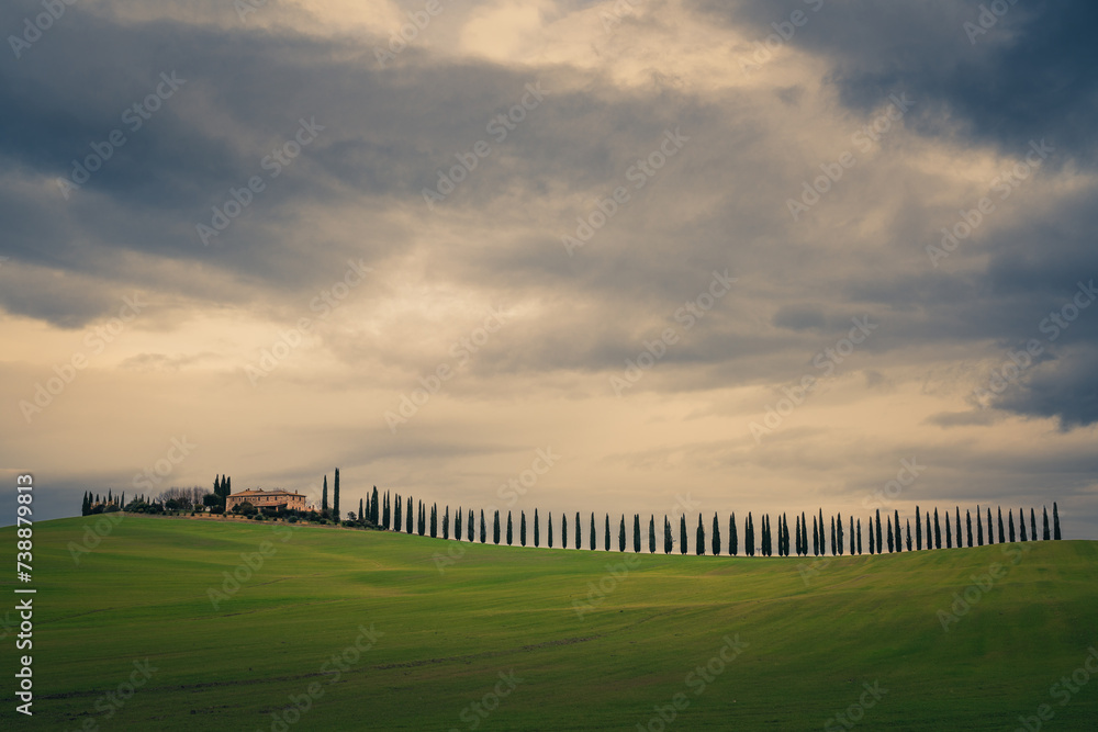 Paesaggio toscano nuvoloso