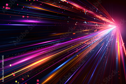 Geschwindigkeit der Zukunft: Futuristische Lightspeed-Illustration für dynamische Designs