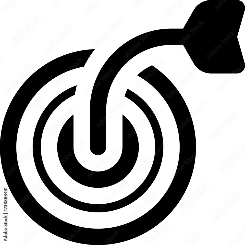 target icon. vector glyph icon for your website, mobile, presentation, and logo design.