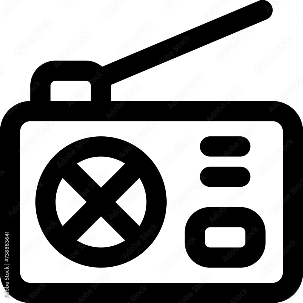 radio icon. vector line icon for your website, mobile, presentation, and logo design. radio icon. vector line icon for your website, mobile, presentation, and logo design.