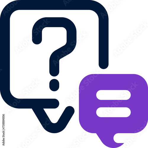 question icon. vector dual tone icon for your website, mobile, presentation, and logo design.
