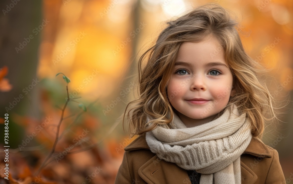 A young girl of multiracial descent wearing a colorful scarf around her neck in a casual outdoor setting A young girl of multiracial descent wearing a colorful scarf around her neck in a casual outdoor setting