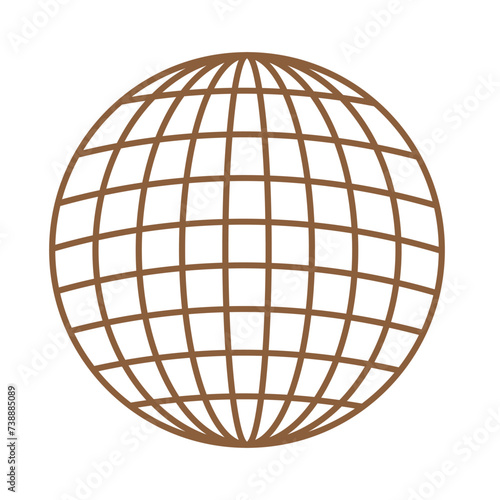 circle globe logo icon vector