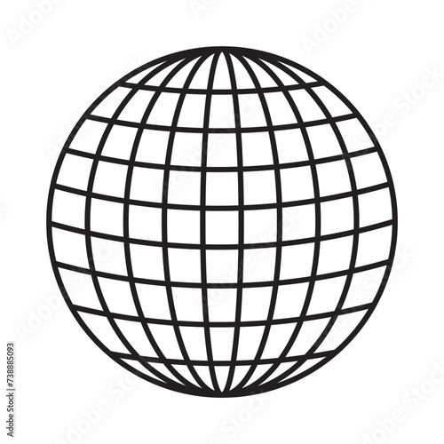 circle globe logo icon vector