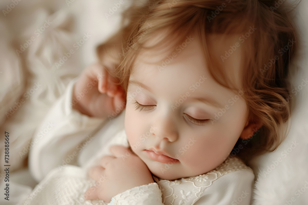 Close-up portrait of a beautiful sleeping baby Close-up portrait of a beautiful sleeping baby