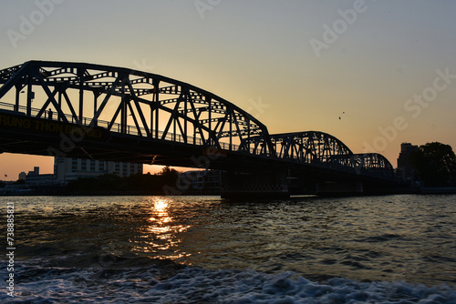 bridge at sunset © Cartoon