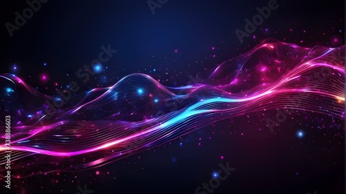 User Abstract Background with Artificial Intelligence , Abstract Backdrop Featuring Neon Lines and shining Dots, Abstract Backdrop Featuring Neon Lines and Shimmering Dots, 