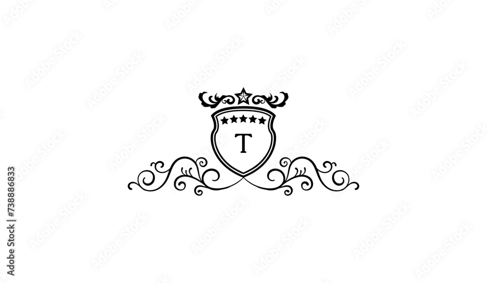 Luxury Crown Shaped Alphabetical Logo Luxury Crown Shaped Alphabetical Logo