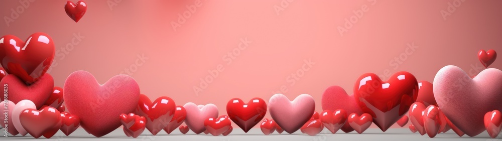 Express affection with a charming Valentine's Day backdrop, adorned with an array of red hearts. Express affection with a charming Valentine's Day backdrop, adorned with an array of red hearts.
