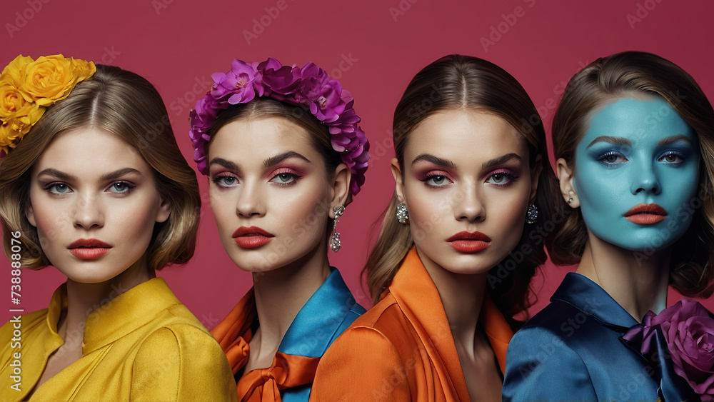 International Women's Day portrait of multiethnic women of different ages looking confidently at the camera. Concept March 8th. International Women's Day portrait of multiethnic women of different ages looking confidently at the camera. Concept March 8th.