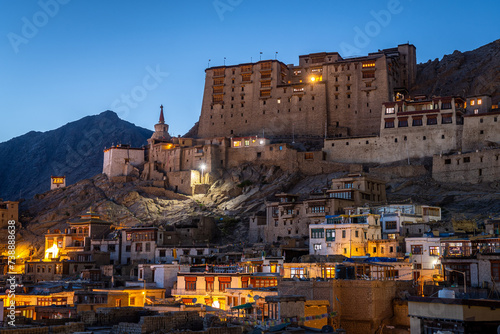 views of leh ladakh city, india