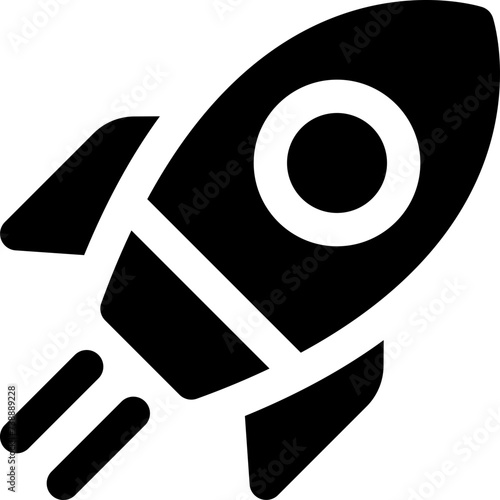 rocket icon. vector glyph icon for your website, mobile, presentation, and logo design.