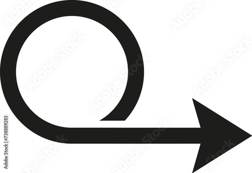 Loop arrow icon. Vector. Flat design.
