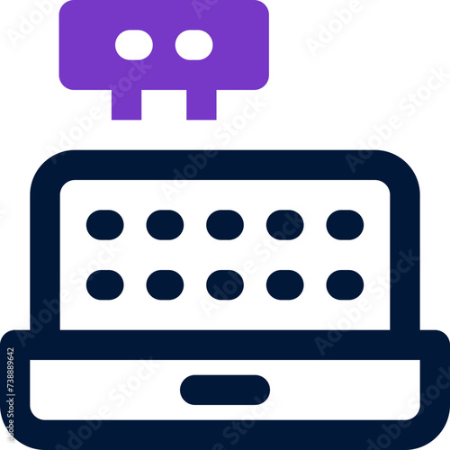 cashier icon. vector dual tone icon for your website, mobile, presentation, and logo design.