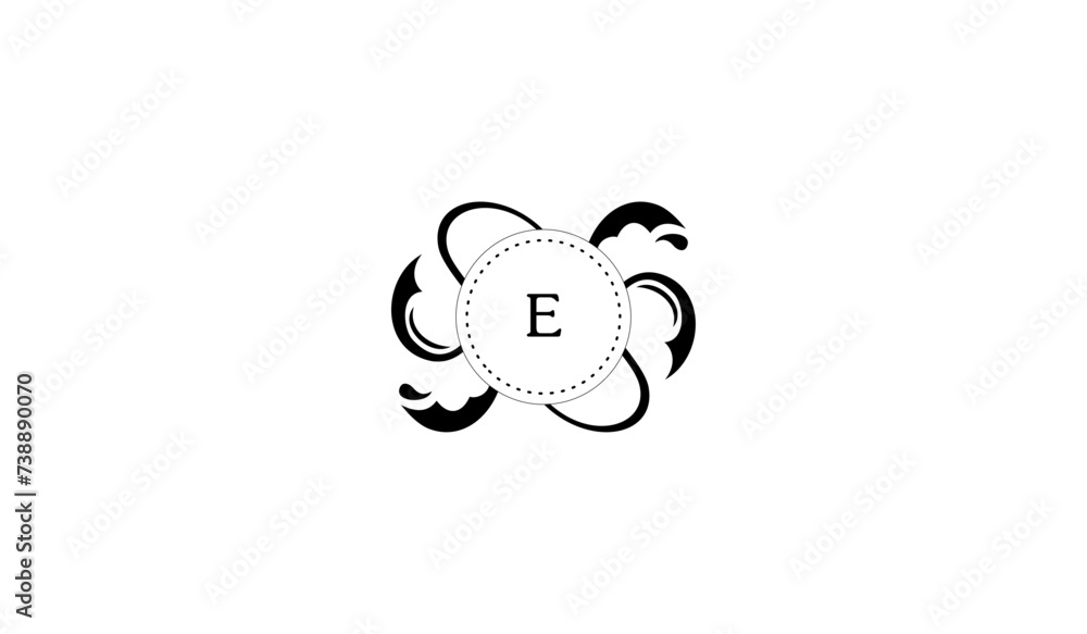 Luxury Galaxy Shaped Alphabetical Logo Luxury Galaxy Shaped Alphabetical Logo