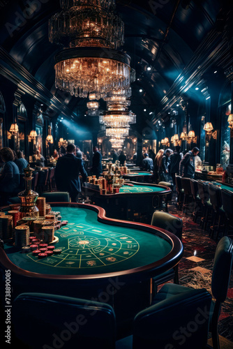 Classic Luxury Casino Interior with Ornate Details