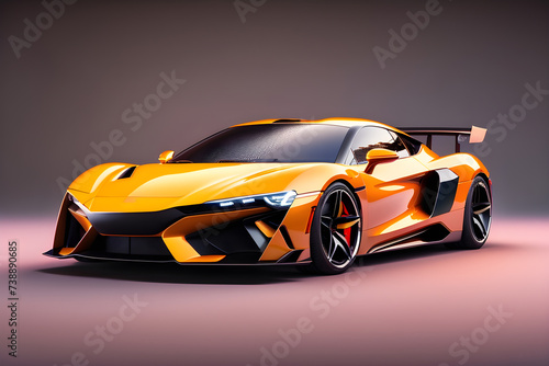 Luxury super car for fast sports on premium lighting background © Dompet Masa Depan