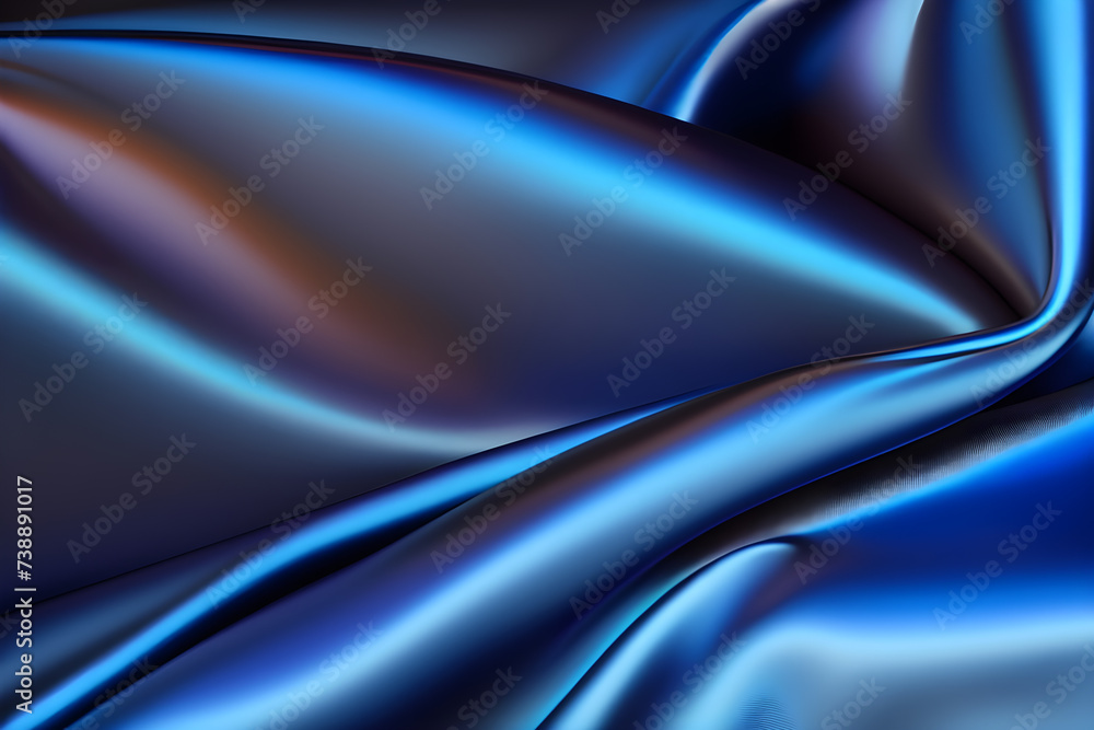 Blue silk satin fabric luxury, perfect for design background, Created with generative AI tools Blue silk satin fabric luxury, perfect for design background, Created with generative AI tools