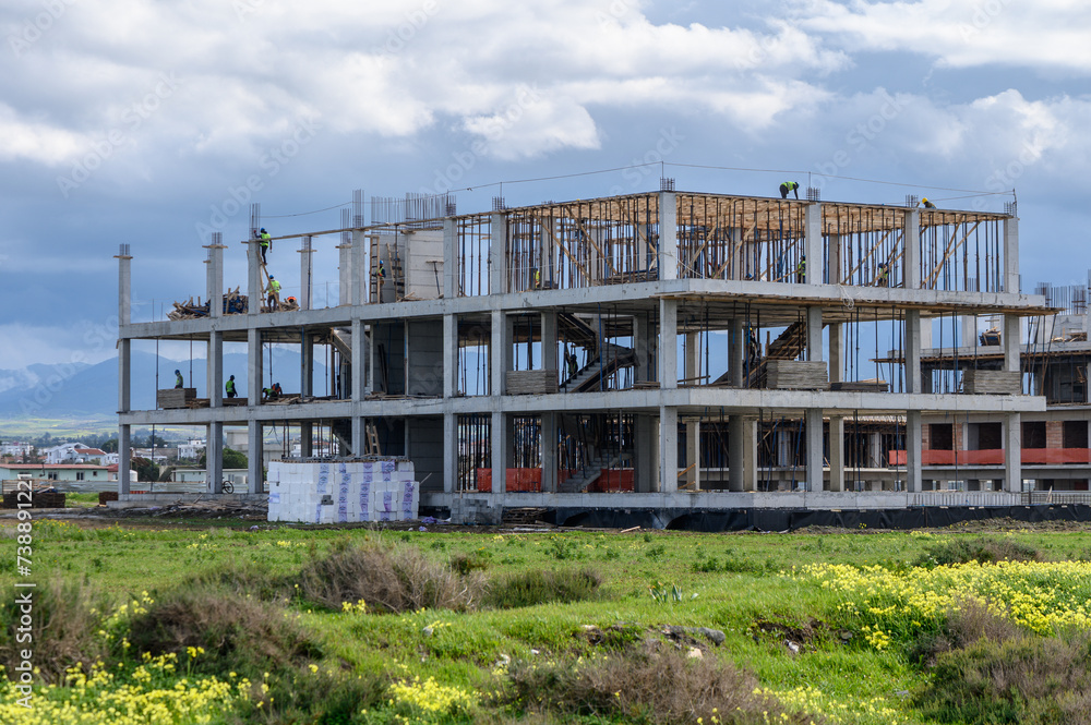 construction of a residential building in Cyprus near the sea 2 construction of a residential building in Cyprus near the sea 2