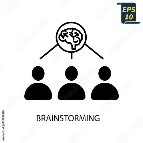 brainstorming icons  symbol vector elements for infographic web