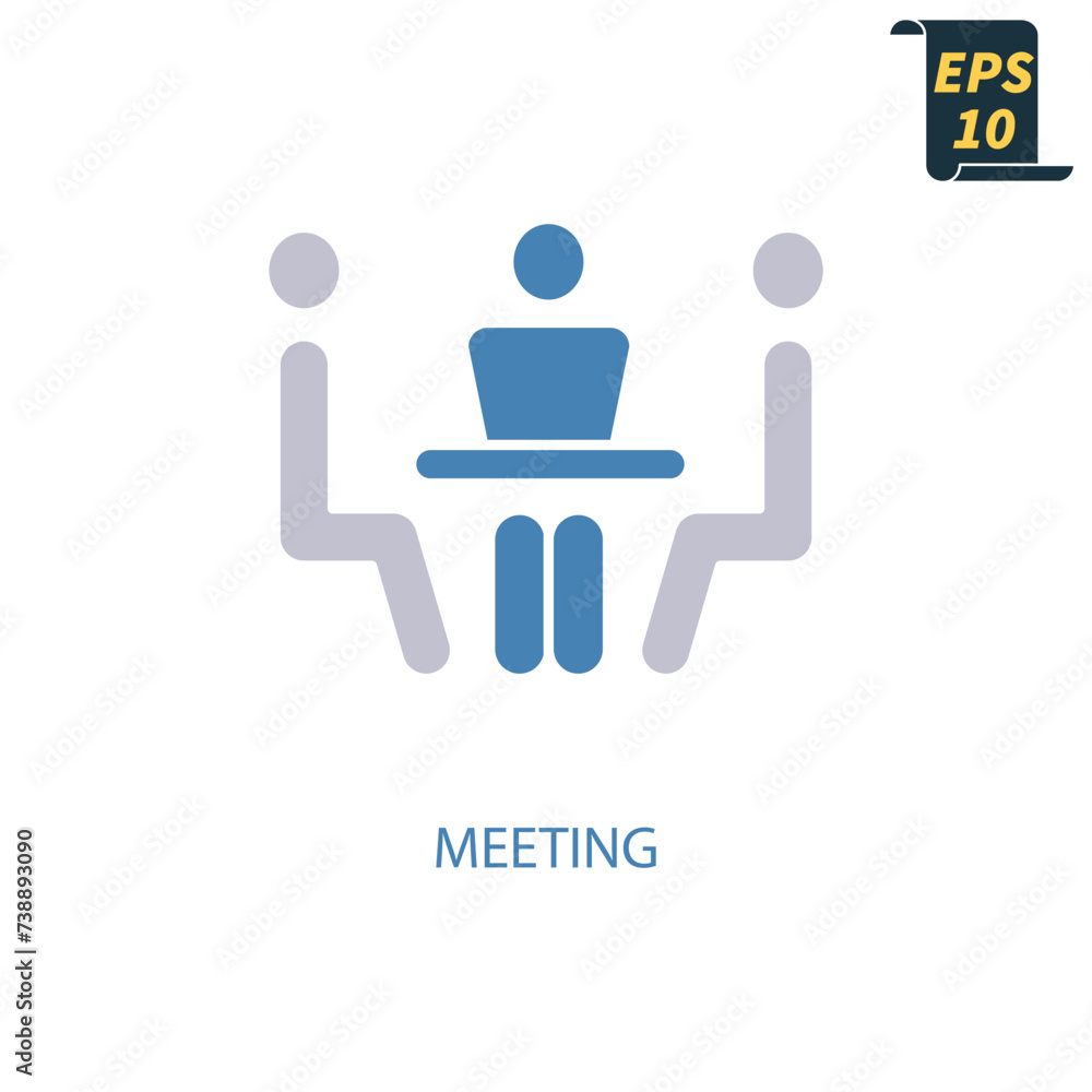 meeting icons  symbol vector elements for infographic web