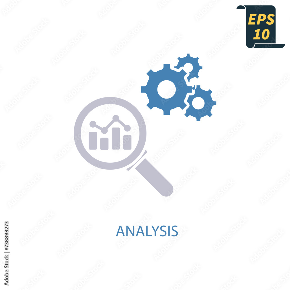 Obraz premium analysis icons symbol vector elements for infographic web