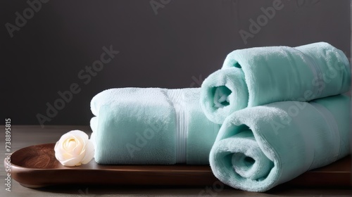 aesthetic towel folds. suitable for spa and salon content. 