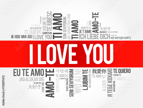 love words "I love you" in different languages of the world