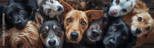 Group of Dogs Standing Together