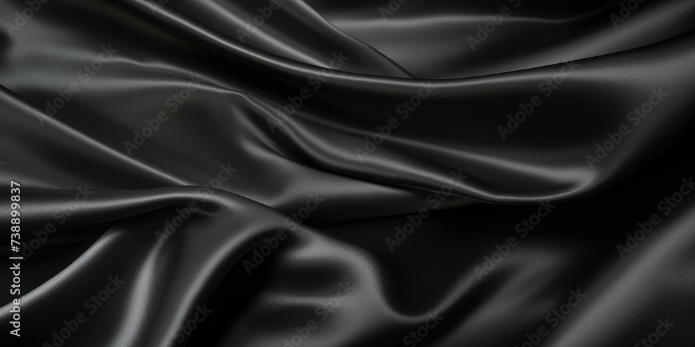 Smooth elegant deep black silk or satin luxury cloth texture background Smooth elegant deep black silk or satin luxury cloth texture background