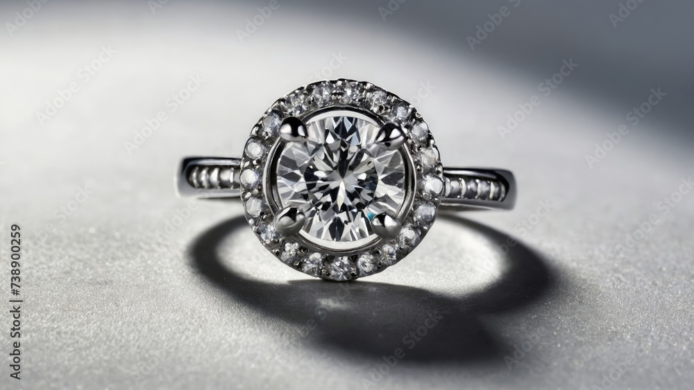 Large diamond ring with white background Large diamond ring with white background
