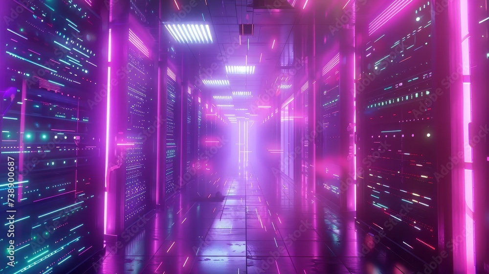 Server room center exchanging cyber datas and connections 3D rendering --ar 16:9 --v 6 Job ID: 20c3ba04-974e-4969-aa13-f5050d5dc089 Server room center exchanging cyber datas and connections 3D rendering --ar 16:9 --v 6 Job ID: 20c3ba04-974e-4969-aa13-f5050d5dc089