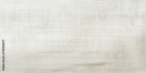 White fabric jute hessian sackcloth canvas woven gauze texture pattern in light white, grey color photo