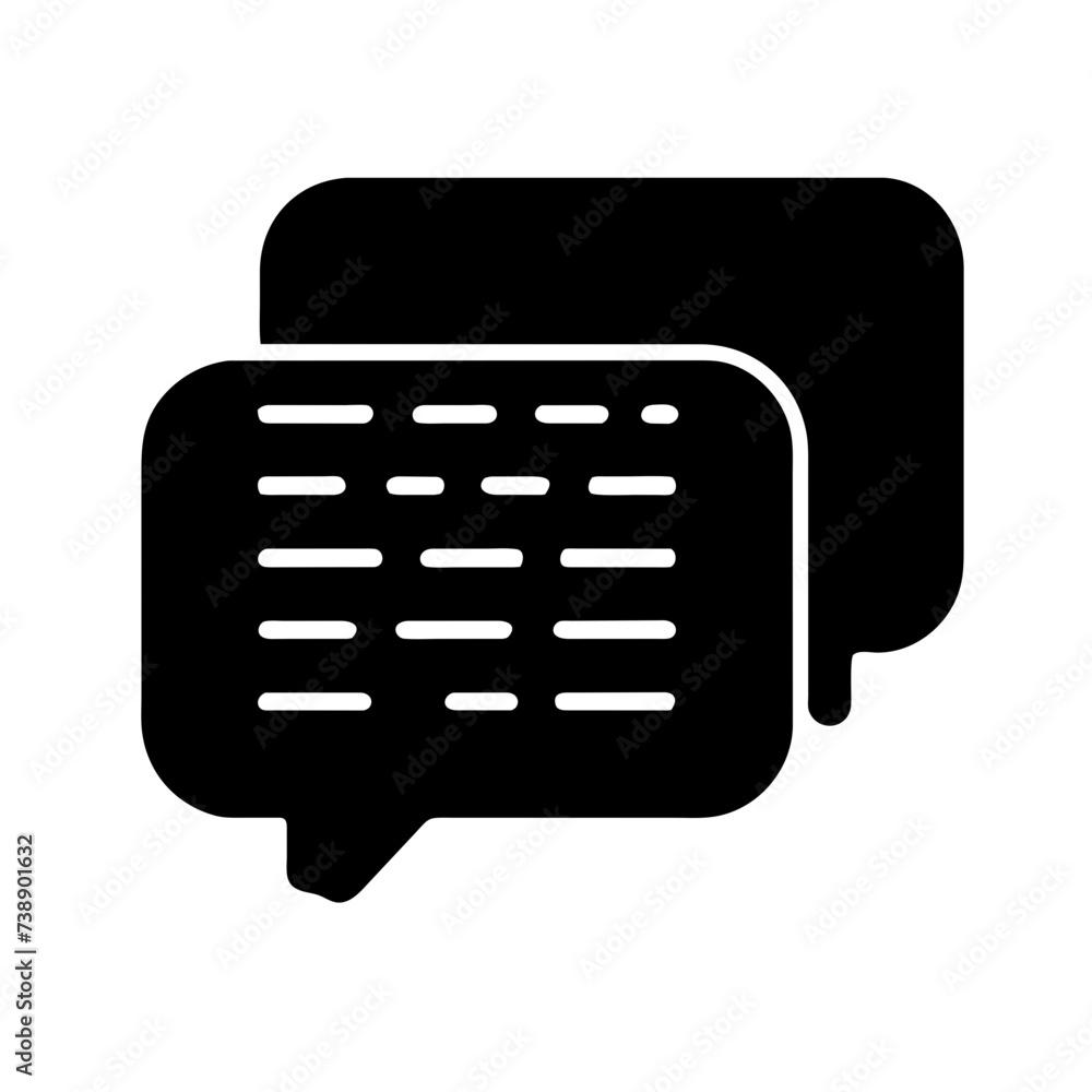 Chat and quote line icon. Chat speech bubble, Comment quote icons. Talk, speech bubble. Vector Chat and quote line icon. Chat speech bubble, Comment quote icons. Talk, speech bubble. Vector