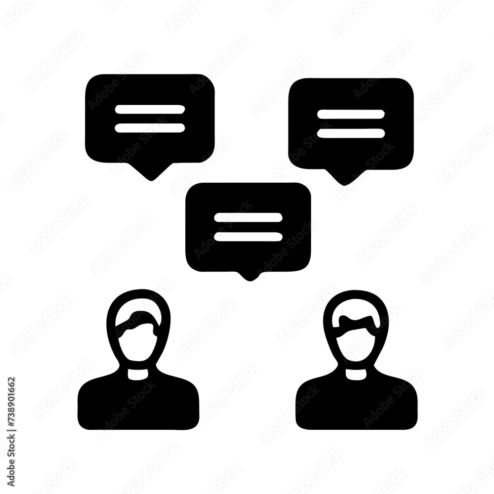 Chat and quote line icon. Chat speech bubble, Comment quote icons. Talk, speech bubble. Vector Chat and quote line icon. Chat speech bubble, Comment quote icons. Talk, speech bubble. Vector