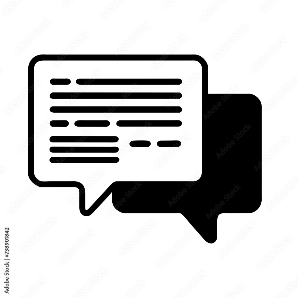 Chat and quote line icon. Chat speech bubble, Comment quote icons. Talk, speech bubble. Vector Chat and quote line icon. Chat speech bubble, Comment quote icons. Talk, speech bubble. Vector