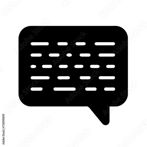 Chat and quote line icon. Chat speech bubble, Comment quote icons. Talk, speech bubble. Vector