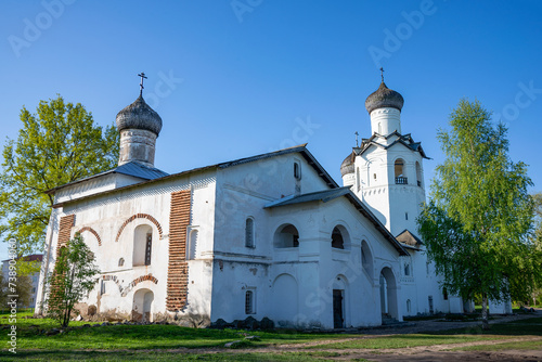 The ancient Cathedral of the Transfiguration Monastery. Staraya Russa, Russia