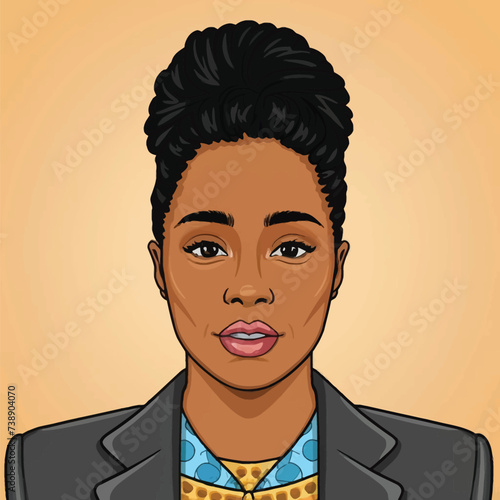portrait of a businessman. portrait of a person, woman, vector illustration, vector tracing, person 2d 