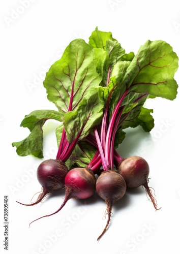 Fresh beetroot on a white background. Generative AI.