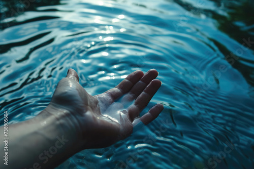 Touching the Lake Surface: Hand, Freshness, and Purity 