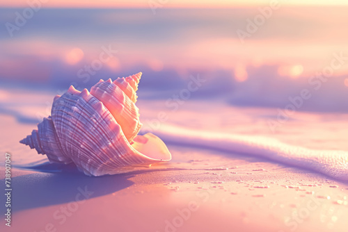 Magical Pink Sea Shell on Pirate Cove Beach