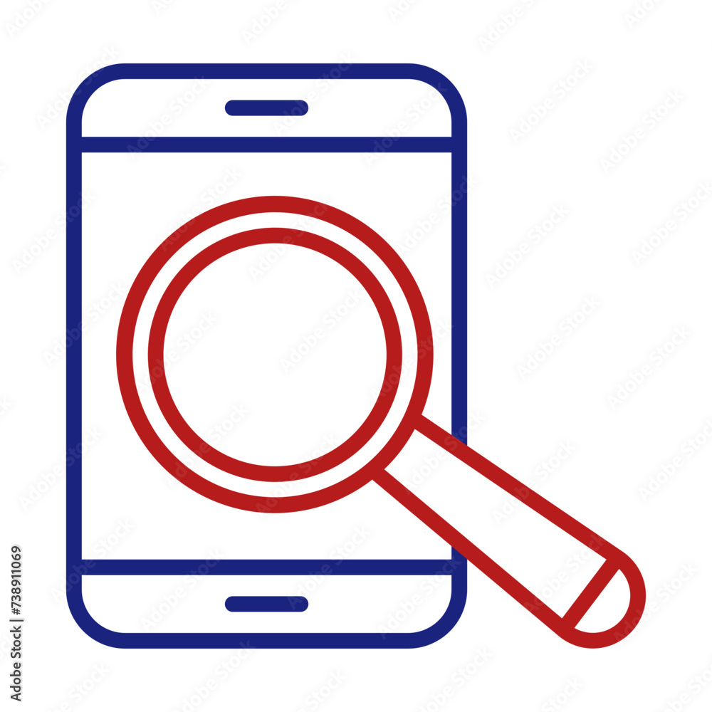 Mobile Search Line Two Color Mobile Search Line Two Color
