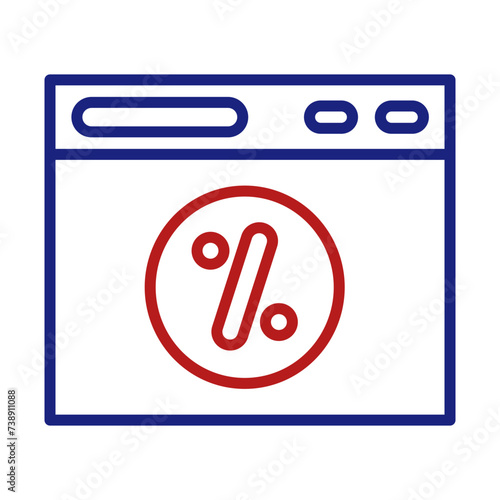Click Through Rate Line Two Color