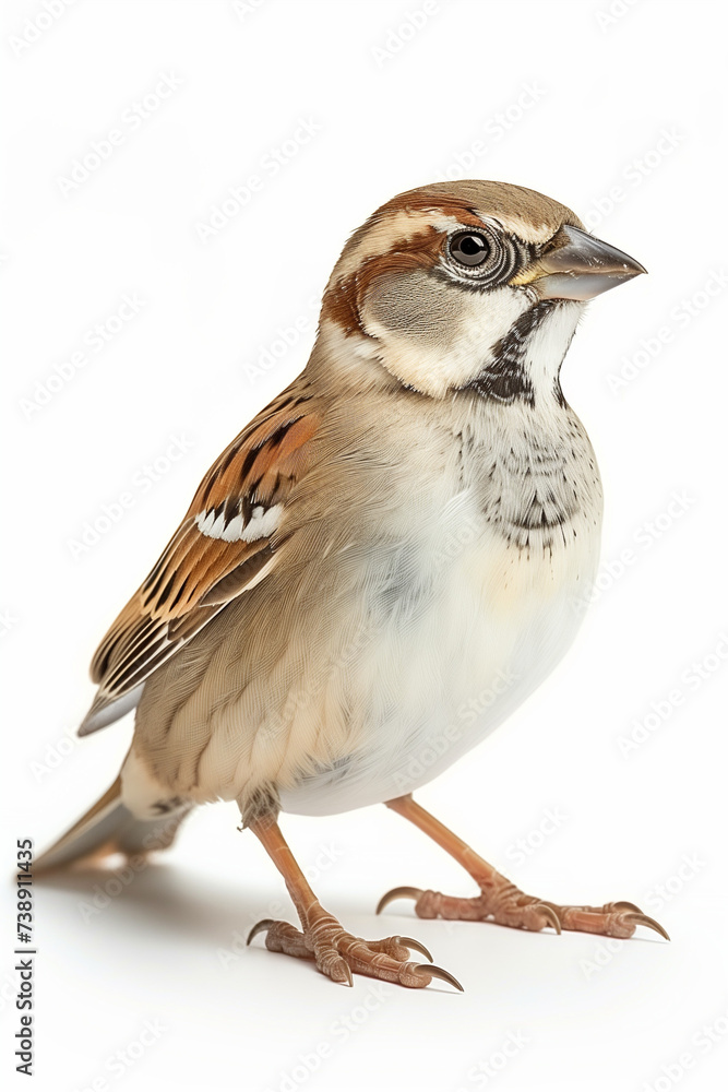 sparrow isolated on white background